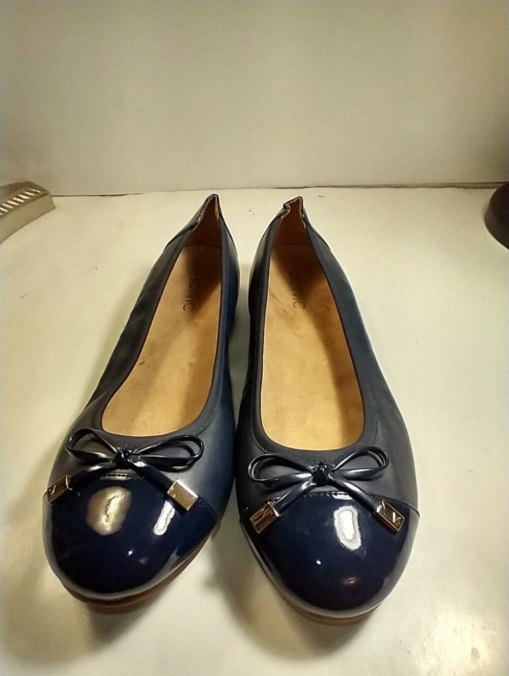 Vionic Minna Blue Leather Comfort Ballet Flats Women's sz 8.5.